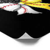 Poster Mama Coquette Bow Jeu Jour Baseball Softball Cheva (Coin)