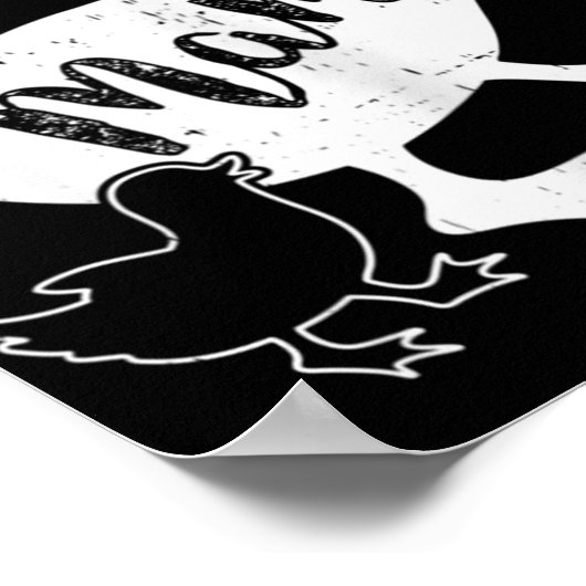 Poster Mama Duck et 1 bébé Duckling Fun Maman (Coin)