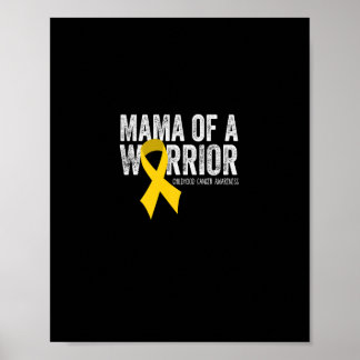 Poster Mama d'un guerrier Ribbo de sensibilisation au can