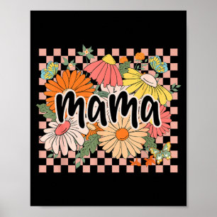 Poster Mama floral fête des mères fille fleur sauvage fem
