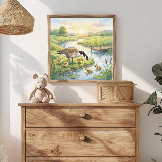 Poster Mama Goose et Goslings Nursery