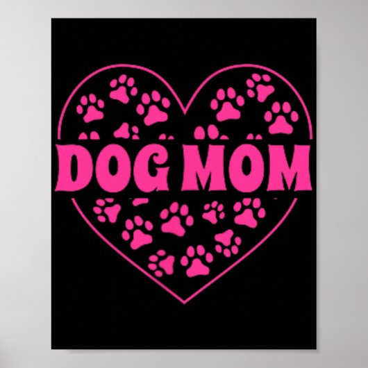 Poster Mama Heart Mothers Day Golden Retriever Chien Mama (Devant)