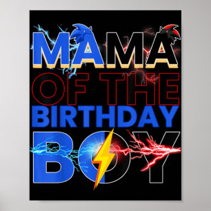 Poster Mama Of The Birthday Boy Hedgehog Family Party Dec