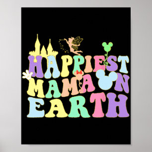 Poster Mama On Earth Super Amusant Maman Fête de la mère