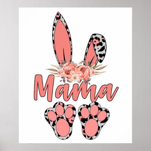 Poster mama rabbit, retro, vintage (Devant)