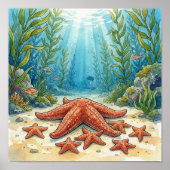 Poster Mama Starfish et Bébés Crèche (Devant)
