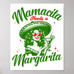 Poster Mamacita a besoin d'une Margarita Cinco De Mayo Fe