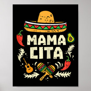 Poster Mamacita Famille Cinco De Mayo Tenue Couple Mexi