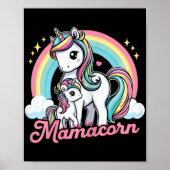 Poster Mamacorn - Drôle mignon Costume Unicorn Maman Mère (Devant)