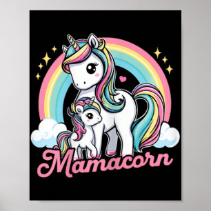 Poster Mamacorn - Drôle mignon Costume Unicorn Maman Mère