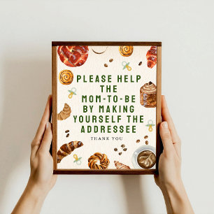 Poster Maman À Être Destinée Pâtisseries Baby shower