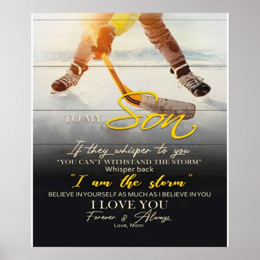 Poster Maman À mon Fils Cadeau, Son Idée Cadeau Anniversa (Devant)