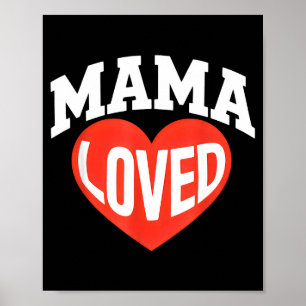 Poster Maman aimait cœur Maman Mère jour de la Saint-Vale