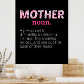 Poster Maman Art Floral Mère Définition (Cuisine)