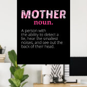 Poster Maman Art Floral Mère Définition (Bureau à domicile)