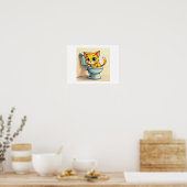 Poster Maman au chat (Cuisine)