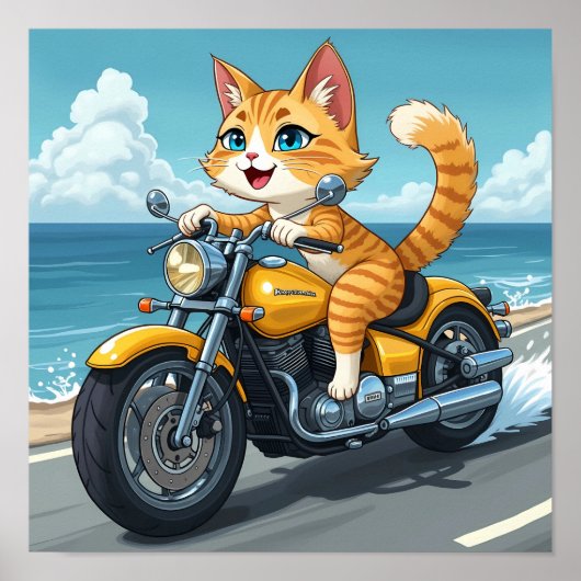 Poster Maman au chat (Devant)