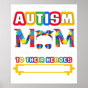 Poster maman autiste certaines personnes regardent leurs
