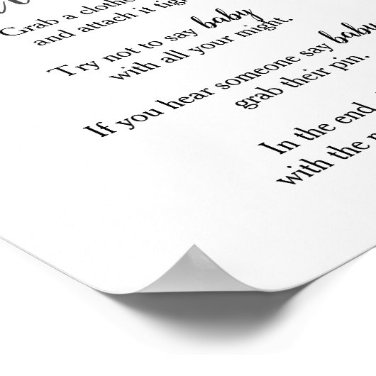 Poster Maman bébé éléphant avec nuages ne pas dire bébé (Coin)