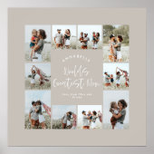 Poster Maman beige élégant moderne petit collage photo (Devant)