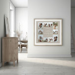 Poster Maman beige élégant moderne petit collage photo<br><div class="desc">Mondes plus grand Maman script élégant moderne minimaliste taupe beige naturel personnalisé collage photo simple lignes propres famille imprimé cadeau.</div>