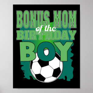 Poster Maman Bonus Du Groupe De Football Du Garçon D'anni
