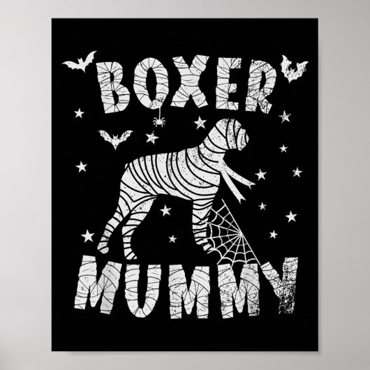 Poster Maman Boxer - Halloween (Devant)