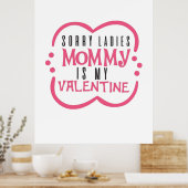 Poster Maman Cadeau Couple Est Mon Valentin (Cuisine)