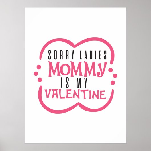 Poster Maman Cadeau Couple Est Mon Valentin (Devant)