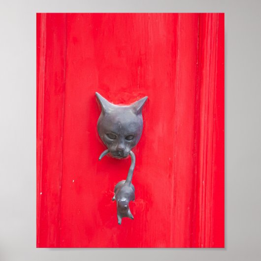 Poster 🐈 Maman Chat Toc Toc ! ❤️ (Devant)
