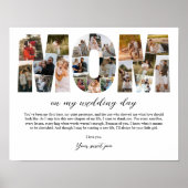 Poster Maman Collage sur ma fête de mariage Mère cadeau p (Devant)