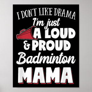 Poster Maman de badminton - Amoureuse de badminton bruyan