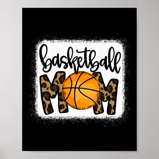 Poster Maman de basket-ball Leopard de basket-ball Mama (Devant)