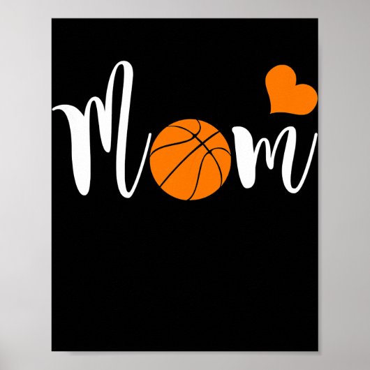 Poster Maman de basket pour les femmes Aime maman (Devant)