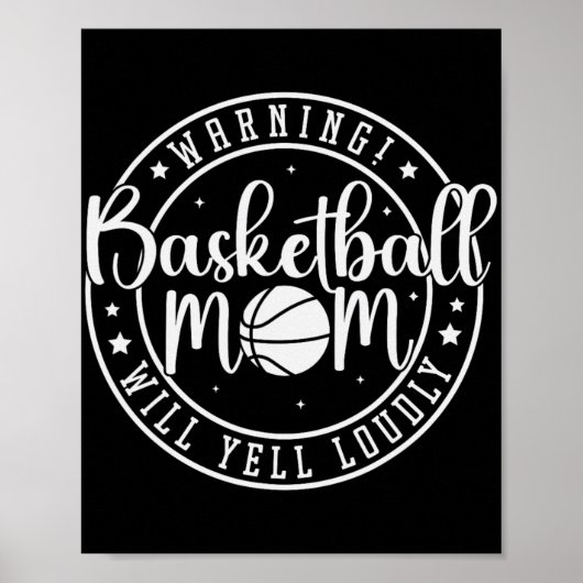 Poster Maman de basketteur criera fort (Devant)