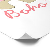 Poster Maman de Boho, Eléphant rose (Coin)