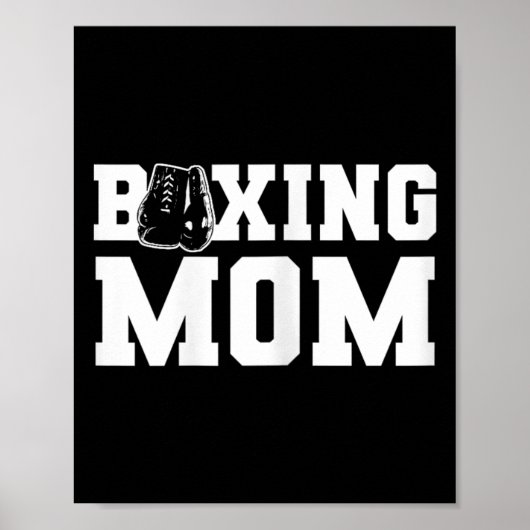 Poster Maman de boxe solidaire et fière Parent de boxe (Devant)