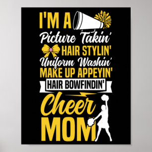 Poster Maman de cheerleading Cheer Je suis une preneuse d