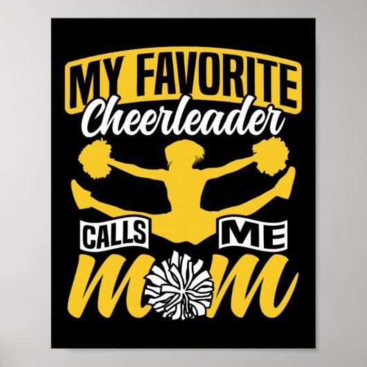 Poster Maman de cheerleading Cheer Ma mère préférée Cheer (Devant)