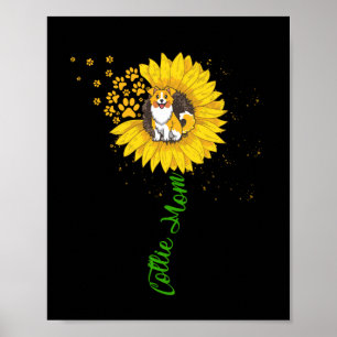 Poster Maman de Collie Maman de Sunflower Rough Collie Ve