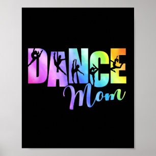 Poster Maman de danse tie-dye mignonne fête des mères