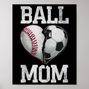 Poster Maman de foot Bysebyll Supporter de sports pour la