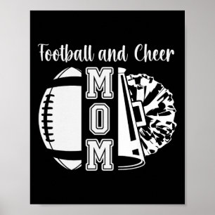 Poster Maman de football et de cheerleader et de football