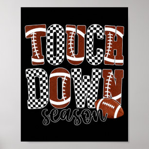 Poster Maman de footballeur à carreaux pour la saison de