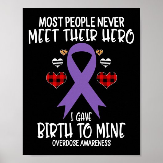 Poster Maman de guerrier de sensibilisation à l'overdose  (Devant)