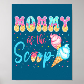 Poster Maman de la glace à la pelle révélation du sexe du
