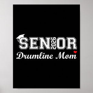 Poster Maman de la ligne de tambours seniors 2026 Diplômé