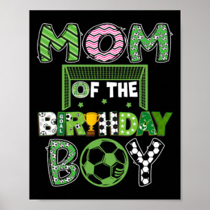 Poster Maman de l'enfant qui fête son anniversaire Joueur