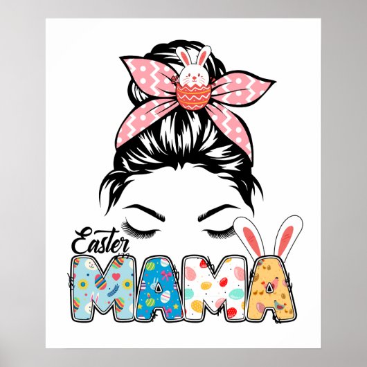 Poster maman de Pâques, rétro, vintage (Devant)
