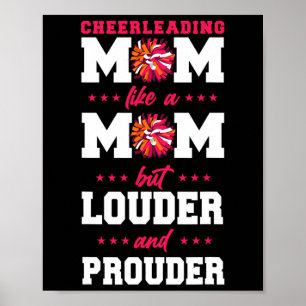 Poster Maman de pom-pom girl Maman de cheerleading Mère d